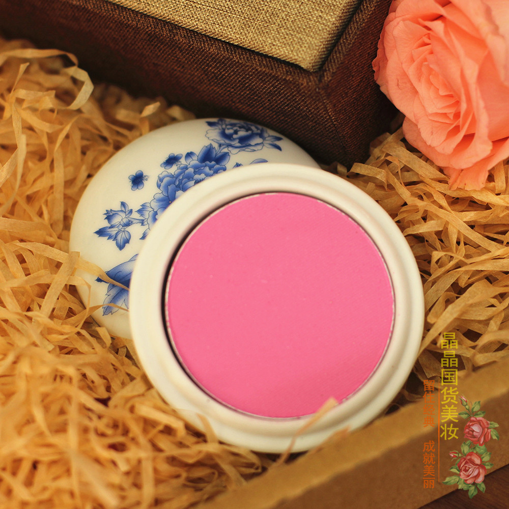 胭脂谢馥春青花瓷牡丹水粉红粉哑光经典腮红