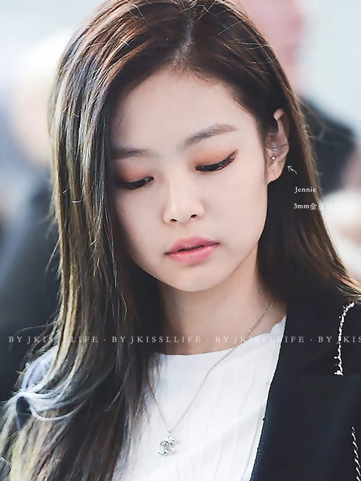 byjkisslife9k黄金jennie金豆豆豆豆螺丝耳骨耳钉睡觉耳饰