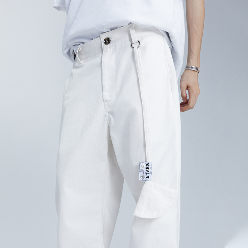 ETAKS 美式街头原创运动阔腿直筒裤秋冬风格小包宽松休闲滑板长裤