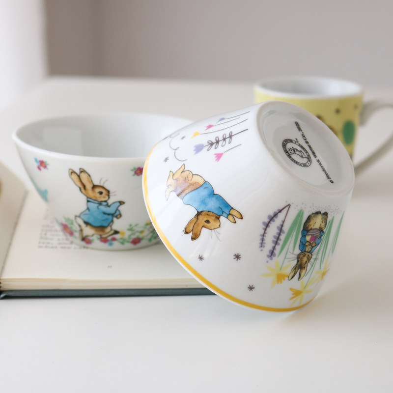 出口原单卡通彼得兔peterrabbit陶瓷餐具可爱汤碗碗