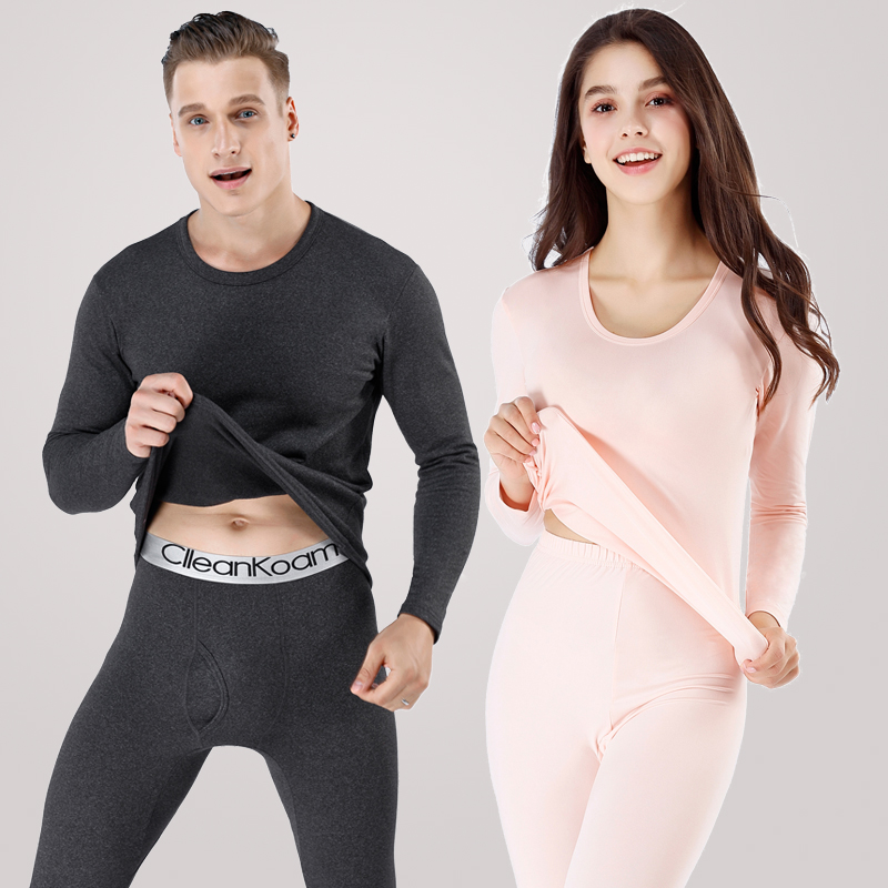 保暖套装秋衣秋裤加绒加厚情侣打底保暖套装