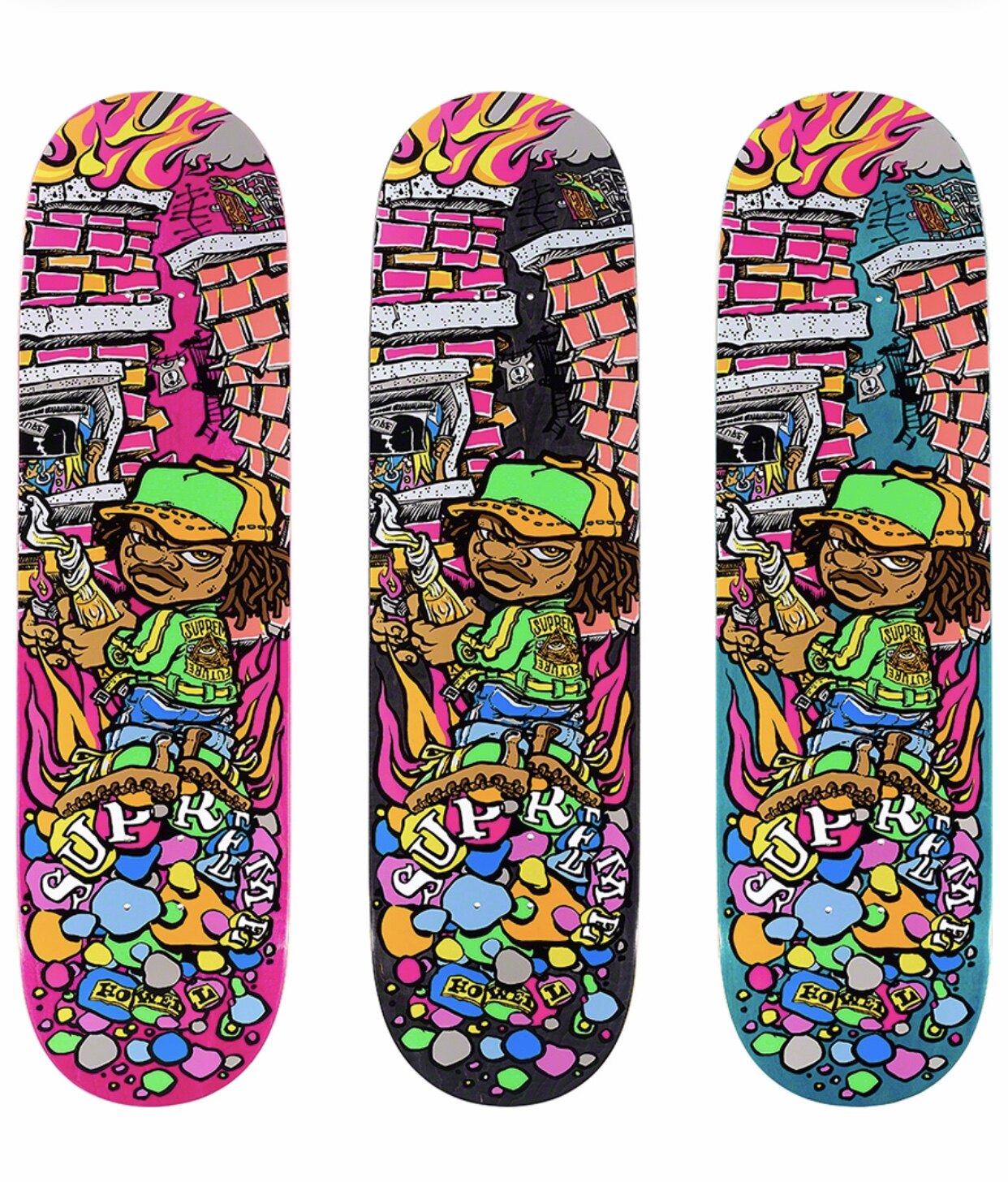 滑板现货supreme19ssmolotovkidskateboard小子滑板