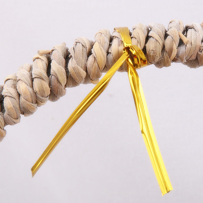 封口金色扎带捆扎金银扎线铁丝面包食品包装礼品袋绳