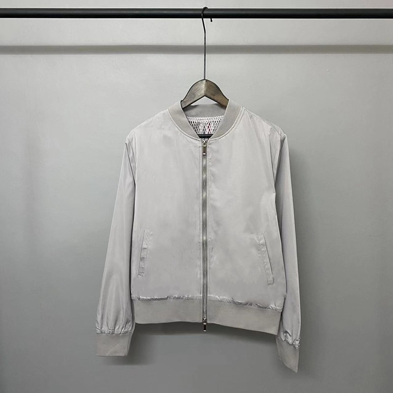 tb秋冬新款纯色拉链立领风衣外套夹克后背夹克