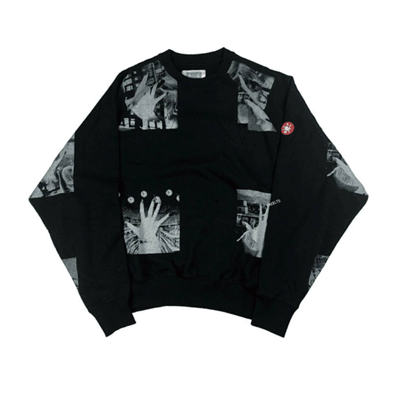 cavemptc.e鬼手印花无帽套头ce卫衣男ins卫衣