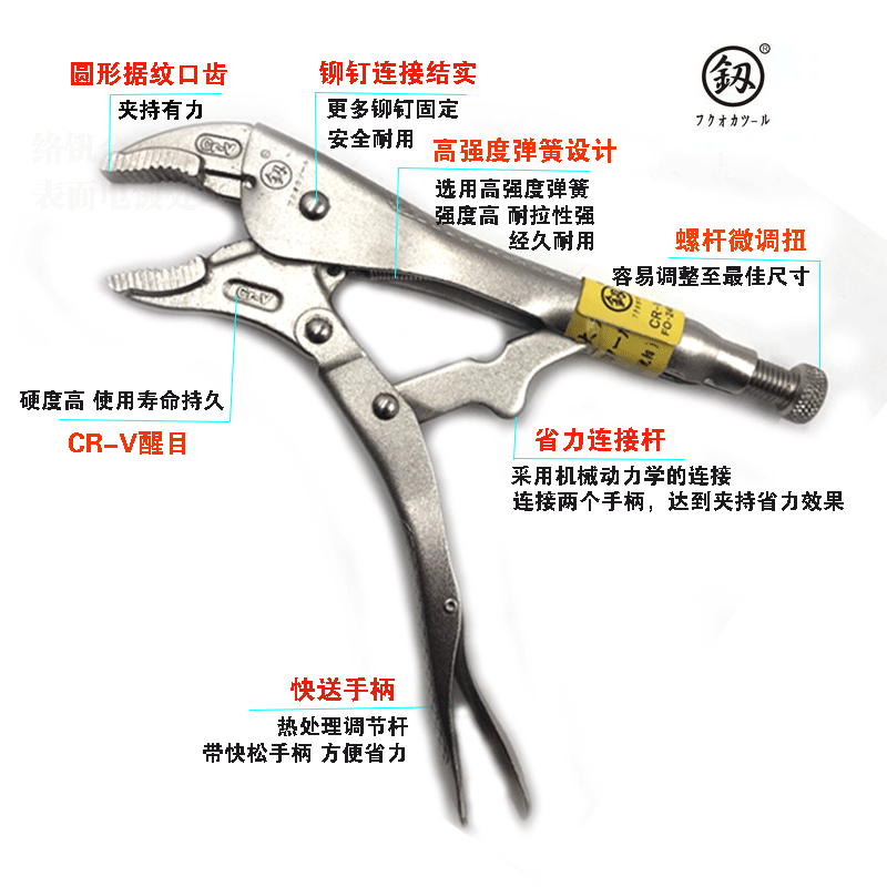 大力钳子快速自锁多功能自动夹钳万用工业10寸大力钳
