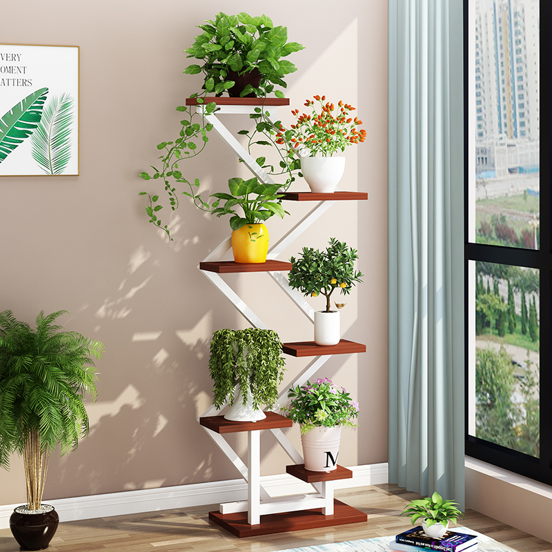 客厅花架置物架多层落地式经济型铁艺现代简约绿萝室内花架