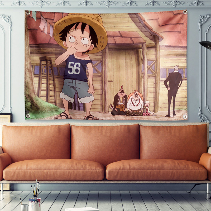 卧室海贼王动漫路飞男生出租房宿舍床头布置墙壁壁饰