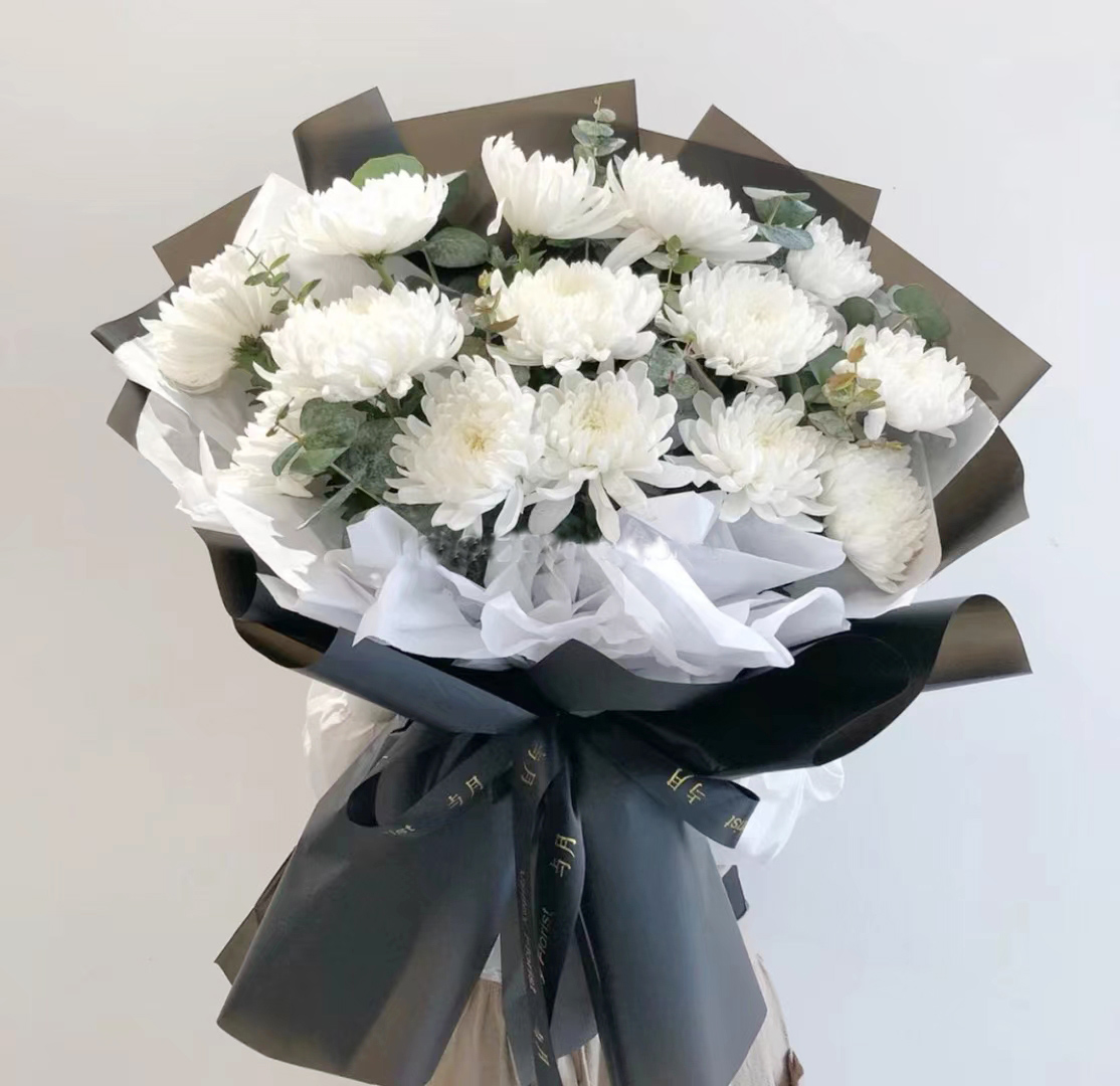 祭祀追悼奠仪清明节黄白菊花扫墓真鲜花束全国追悼