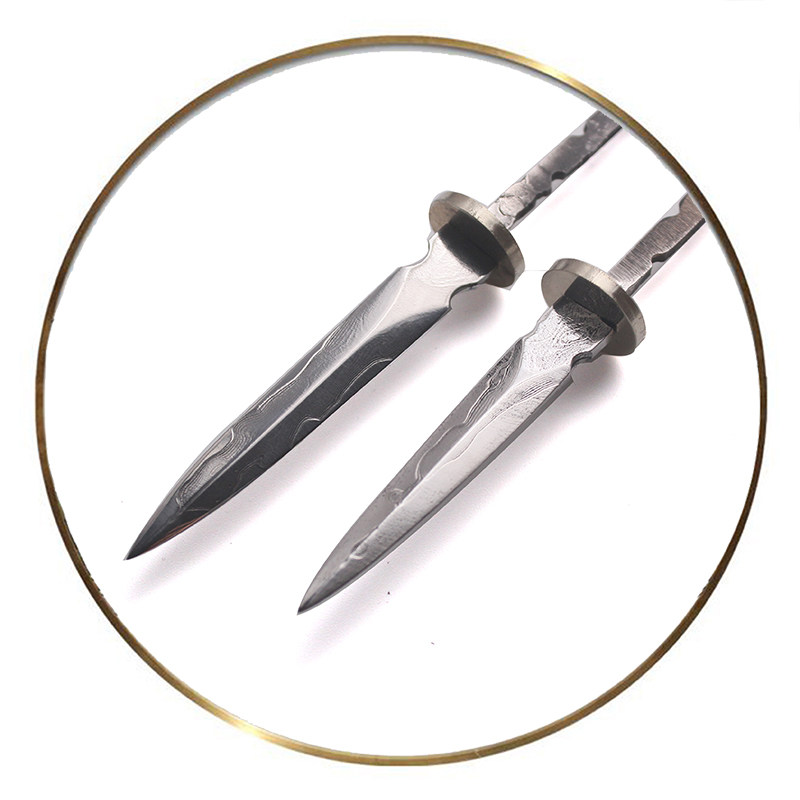 日本本钢大马士革茶刀茶剑胚普洱小直坯撬茶工具茶道