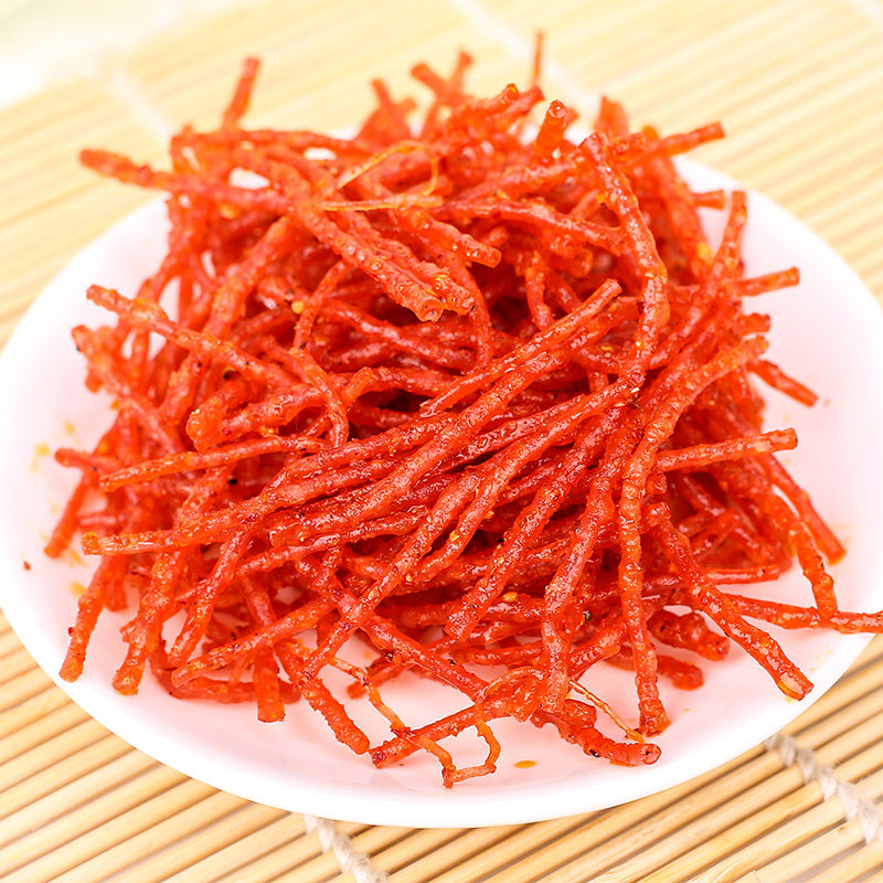 毛湘德香菇丝辣条素肉面筋23g30袋经典怀旧休闲面筋制品