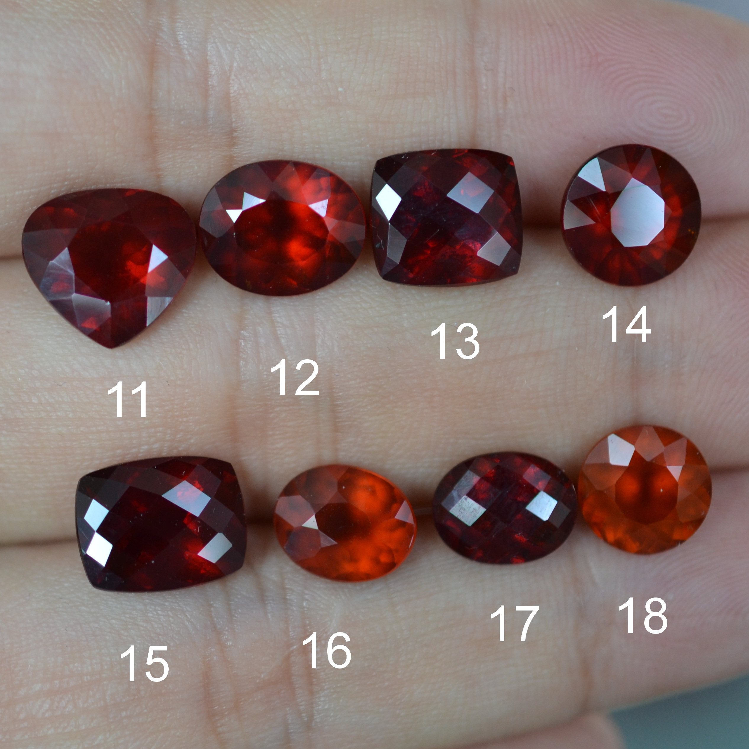 榴石天然石榴石裸石戒面晶莹剔透钙铝橘色超值包邮珠宝奇石