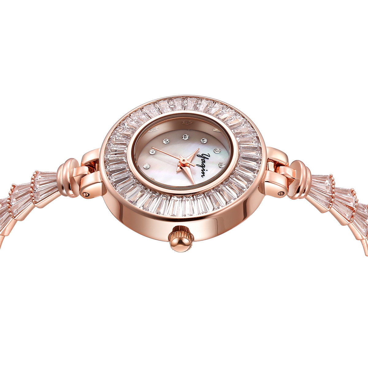 手表抖音直播专拍链接雅琴镶钻女士气质奢华国产腕表