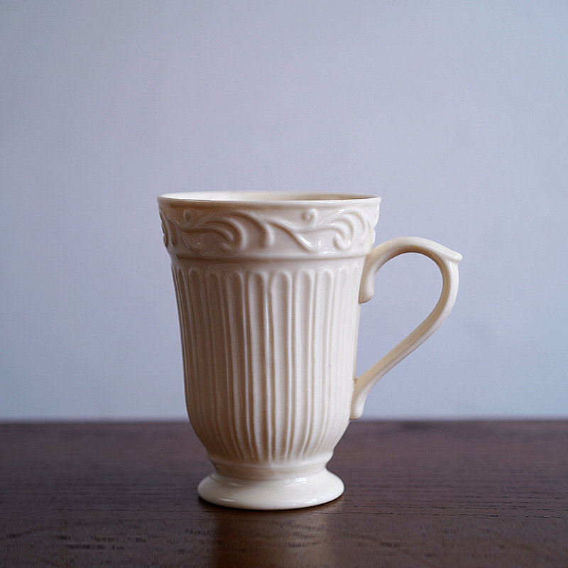 欧洲巴洛克风格复古浮雕欧式奢华陶瓷马克餐桌马克杯