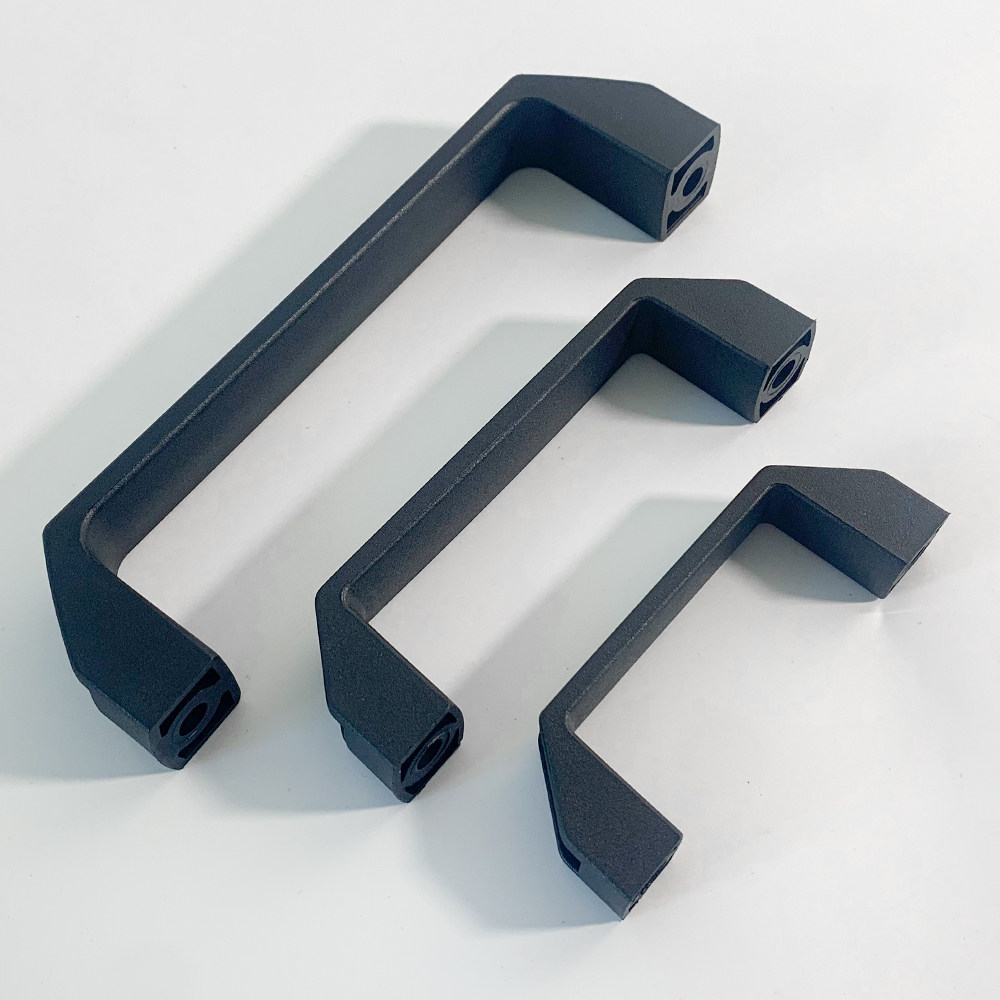 拉手加厚铝合金黑色尼龙ls522柜门门把明装工业设备小拉手