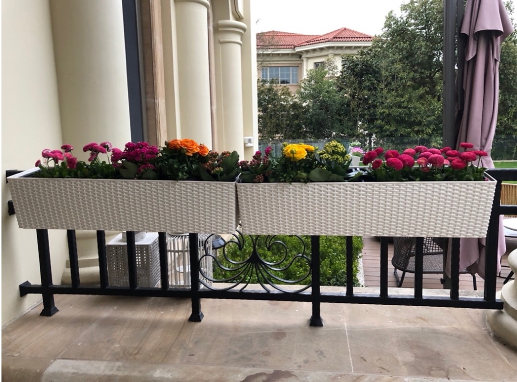 阳台挂盆悬挂花器栏杆挂架挂钩挂起来花箱护栏外挂长方形花盆壁挂