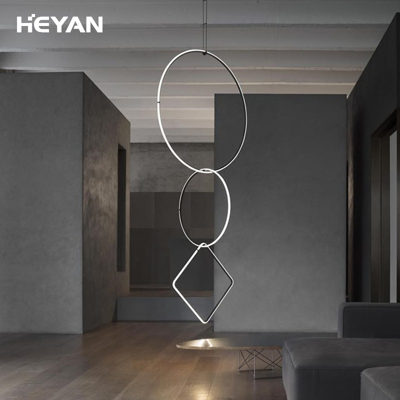 和颜北欧极简设计师线条餐厅吊灯简约现代客厅客厅吊灯