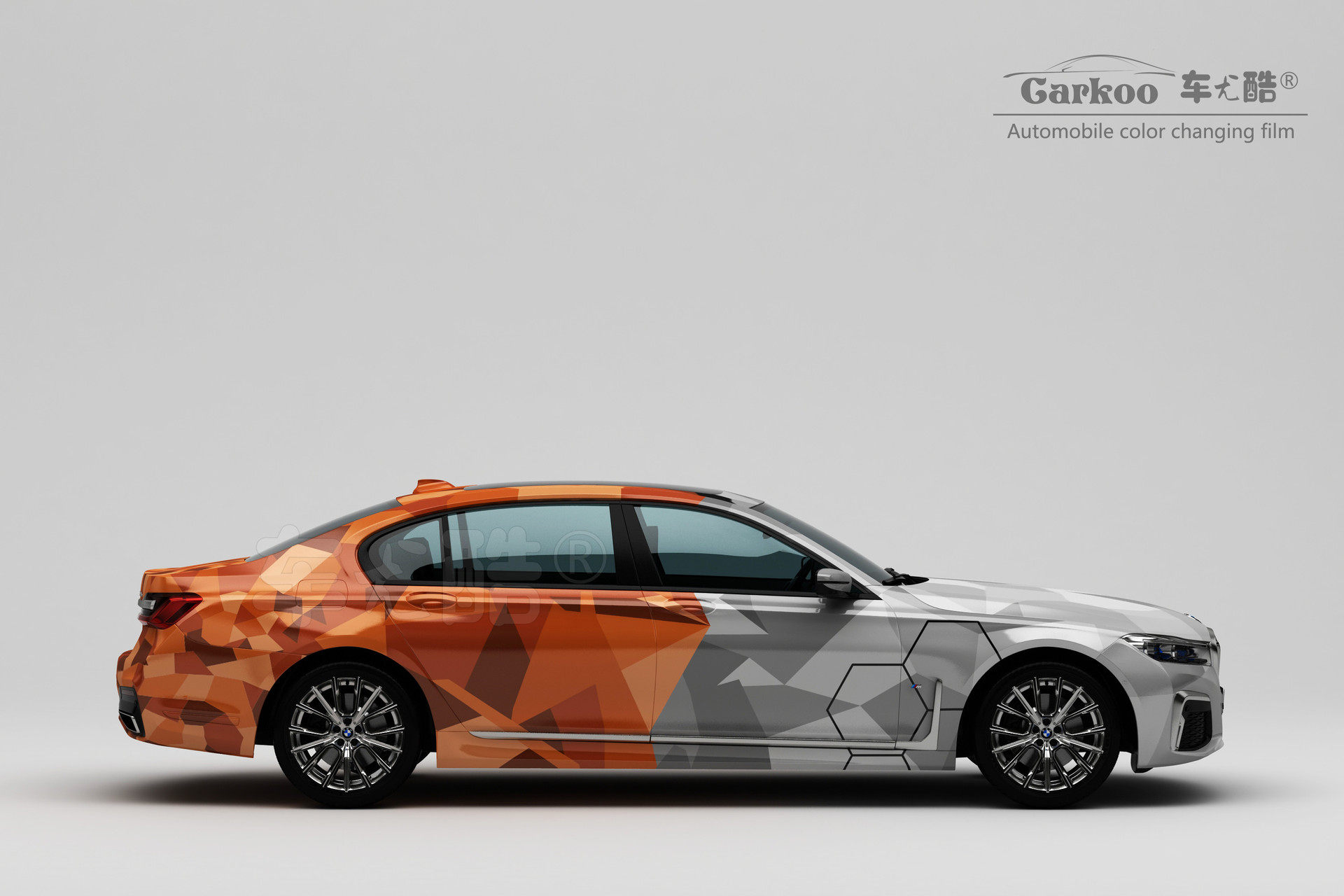 汽车彩绘车尤膜汽车改色膜涂鸦个性改装车渐变改色膜