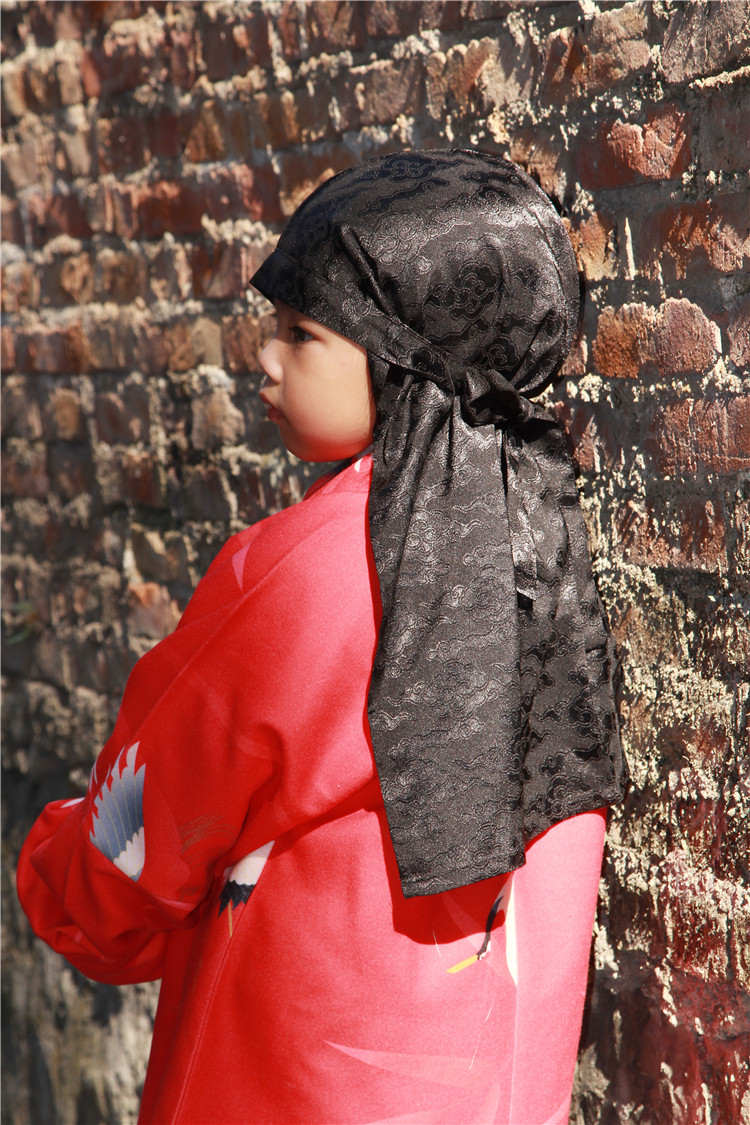 汉服墨绯周岁礼抓周周礼明代首服幅巾福儿童复原汉服