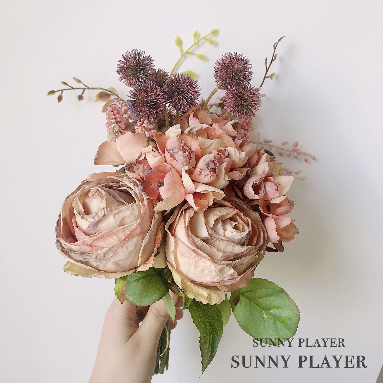 手捧花花童伴娘姐妹团仿真花小清新复古玫瑰花束花球森系迷你韩式