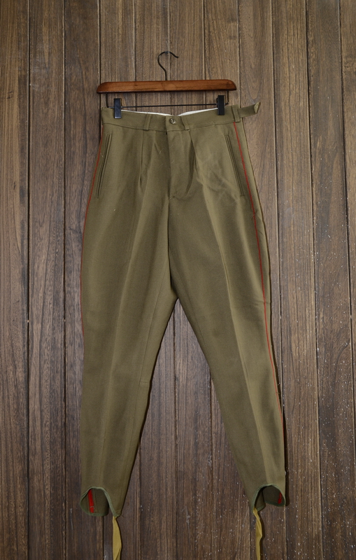 全新库存 苏联士官羊毛化纤常服马裤  卡其色 红边 蓝边