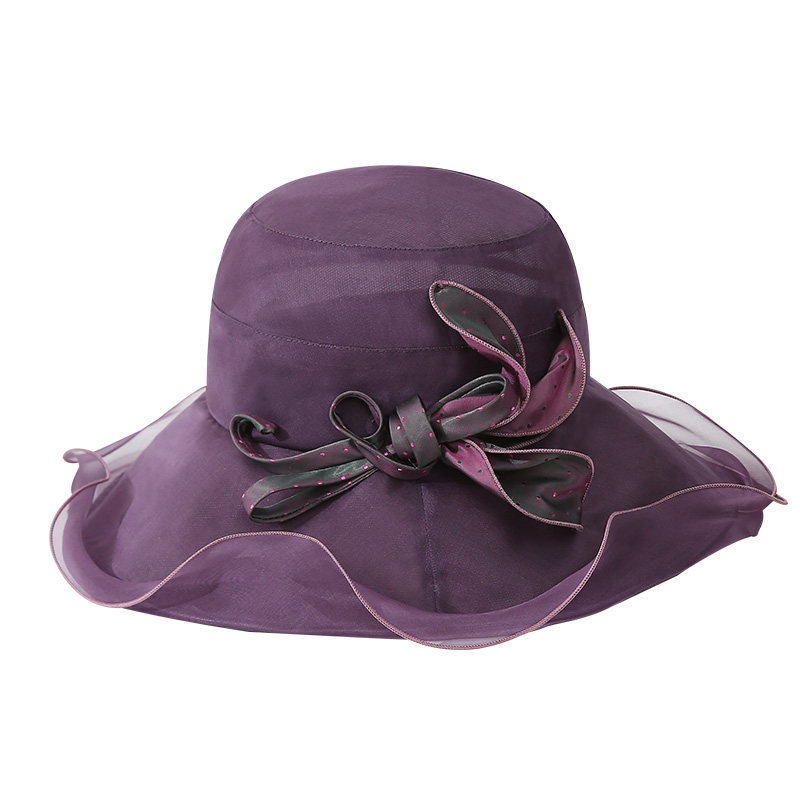 布塔遮阳帽夏天优雅真丝帽韩版百搭防晒太阳帽出游帽子