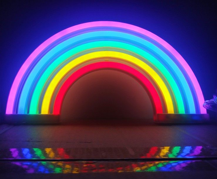 彩虹灯led造型usb装饰灯抖音拍照墙挂霓虹灯ins小夜灯