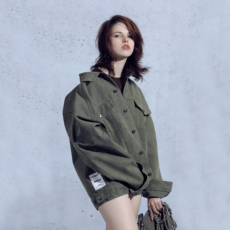 MONBLACK2020春款工装夹克男女外套飞行员牛仔夹克休闲READYMADE