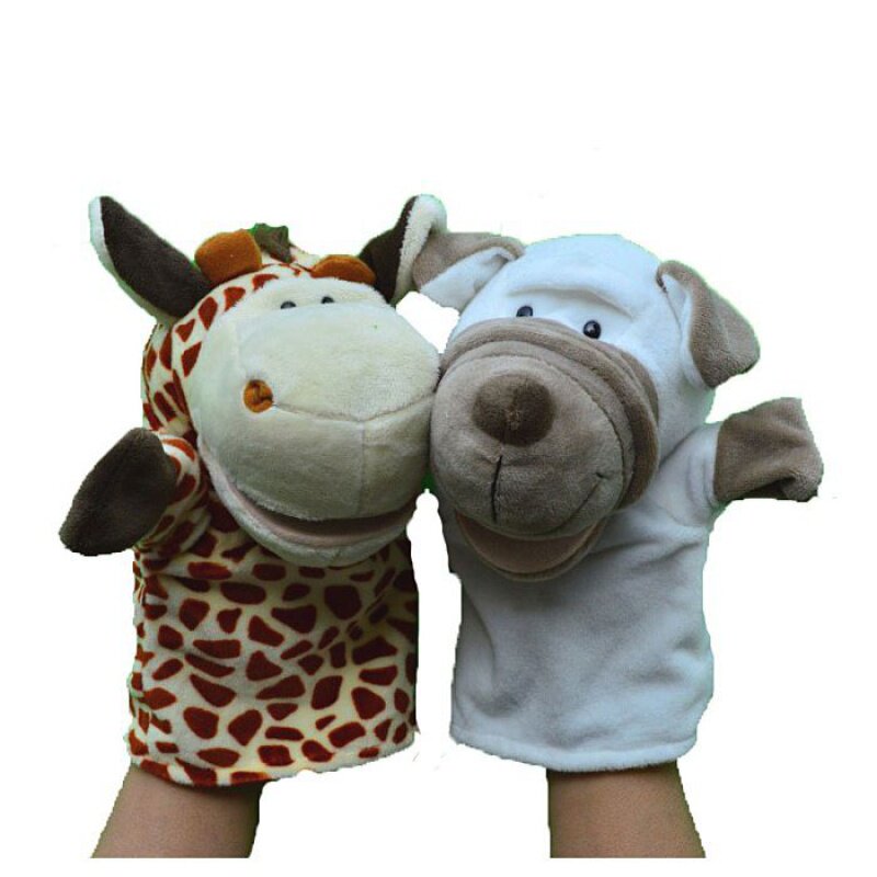 动物手偶玩具娃娃嘴巴能动亲子游戏讲故事手指手偶