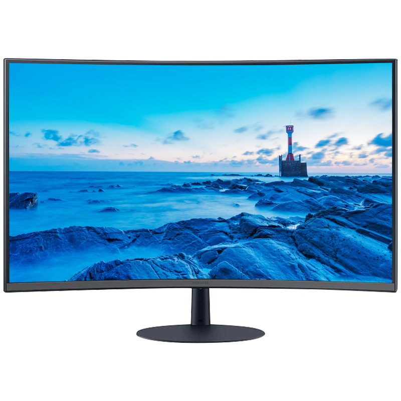 三星c27t550fdc27英寸曲面显示器75hz台式电脑高清液晶液晶显示显示器