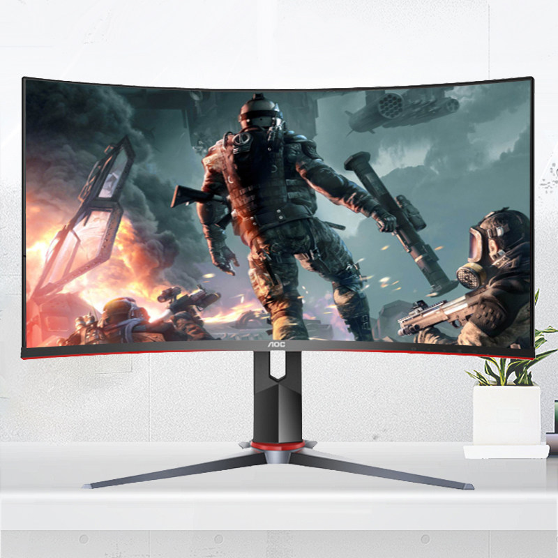 aoccq27g227英寸2k曲面电竞显示器144hz刷新1ms娱乐办公显示器