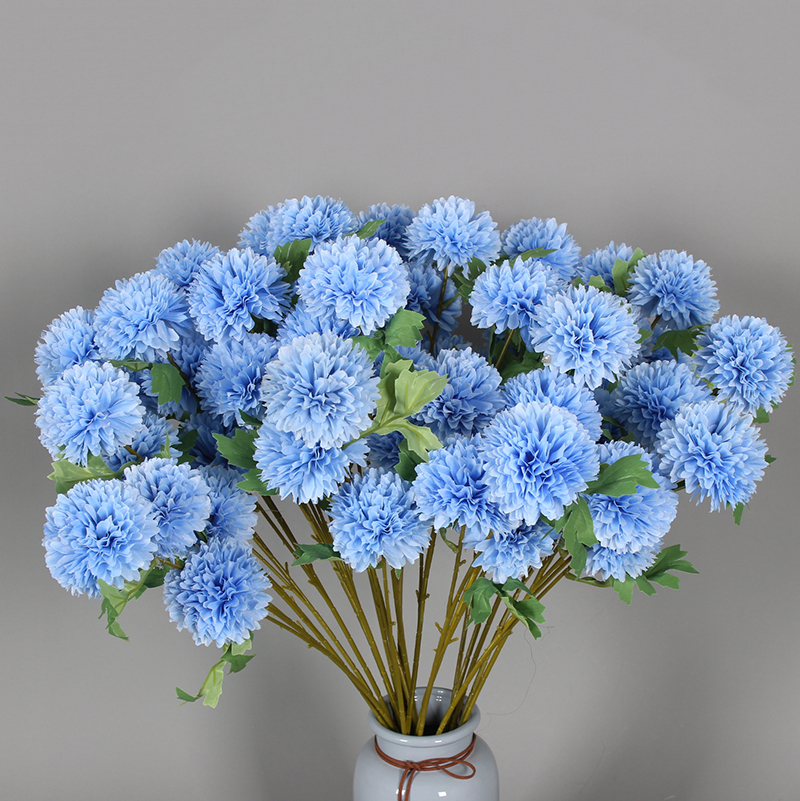 仿真花大头球菊葱叉刺球假婚庆绢花路引插花婚庆绢花