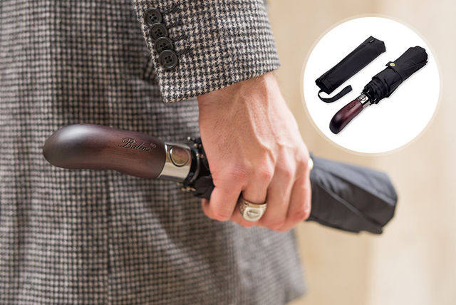 新款手工实木英国进口balios雨伞简约全自动折叠伞