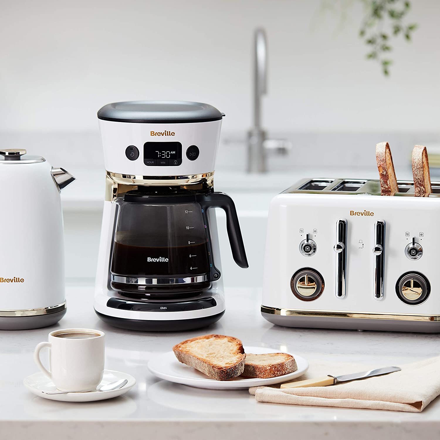 英国原装进口breville美式家用小型咖啡机快速定时保温咖啡机