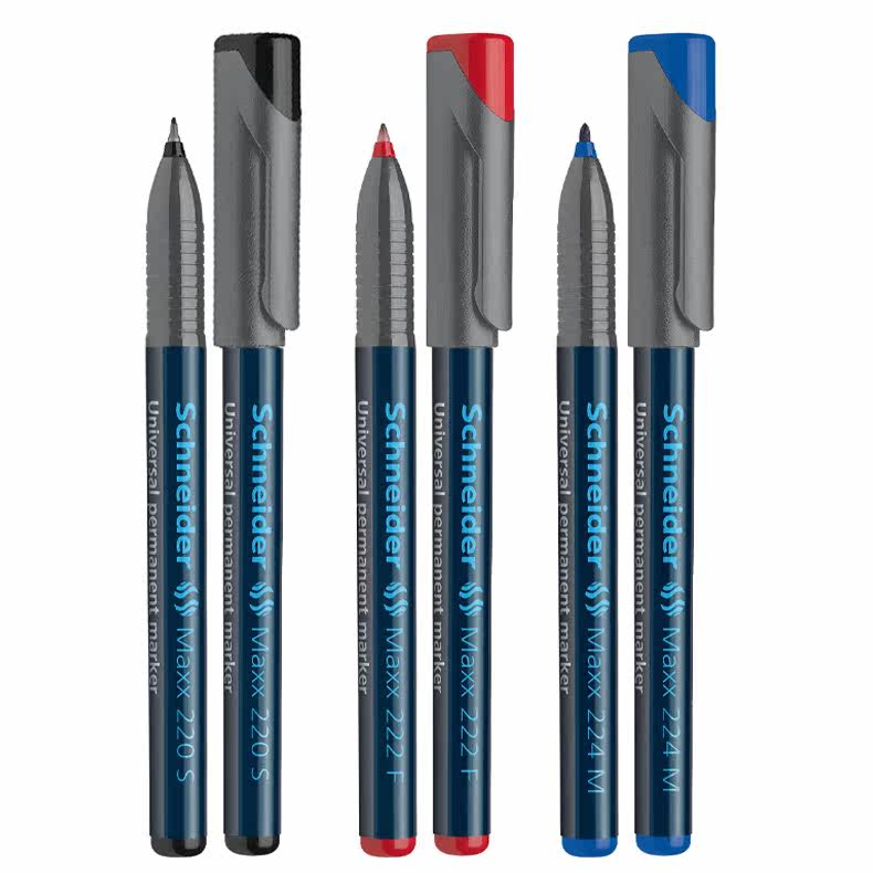 schneider施耐德胶片笔菲林笔cd笔记号笔医用油性/水性黑色勾线笔黑色