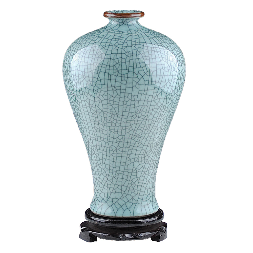 景德镇陶瓷器裂纹仿古花瓶开片官窑梅瓶复古家居花瓶