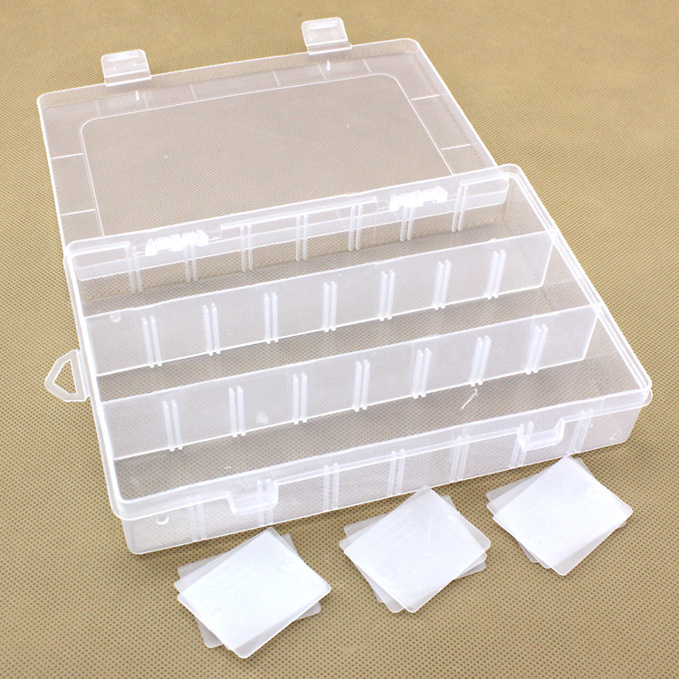 12格透明塑料格子收纳首饰零件五金工具整理样品首饰盒