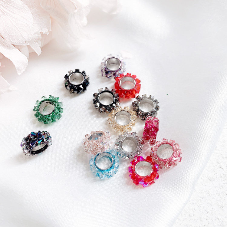 新款韩国奢华碎钻水晶小圈圈装饰手链配件项链项坠