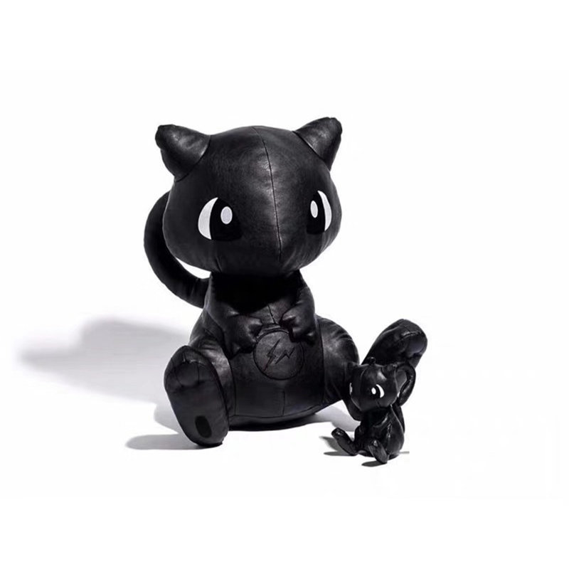 藤原浩fragment pokemon闪电暗黑皮卡丘钥匙扣圈公仔梦幻玩偶挂件