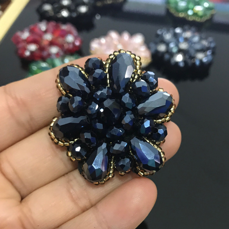 手工钉珠水晶鞋花布衣服diy辅料装饰补丁补洞布贴