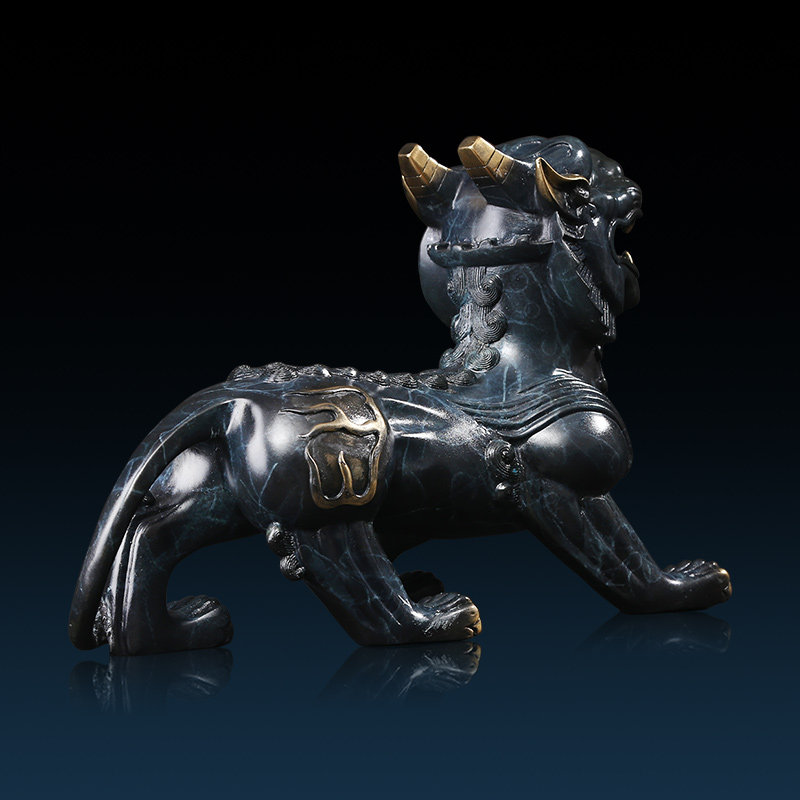 纯铜家居开业摆设桌面公室公司办公玄关瑞兽摆件