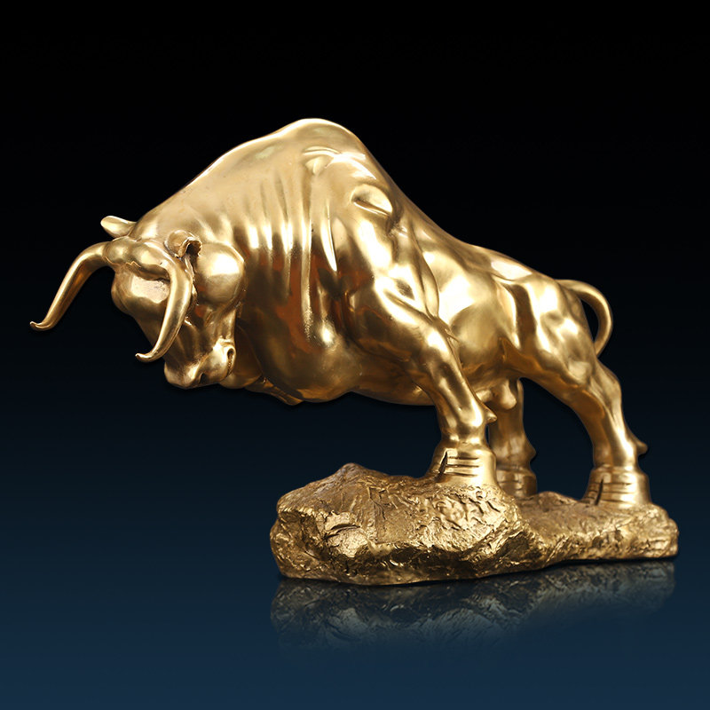 纯铜牛摆件开拓牛招财牛气冲天家居办公室摆设装饰品开业乔迁礼品