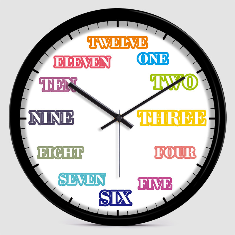 学校教室班级小学生好好学习天天上时钟表初中挂钟