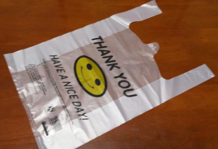 透明加厚 笑脸塑料袋 广告袋手提购物打包方便袋子食品袋定做批发