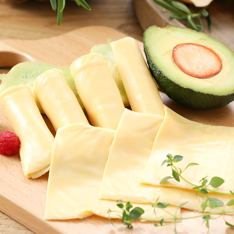 百吉福原味芝士片216g三明治汉堡专用早餐焗饭披萨汉堡奶酪片12片