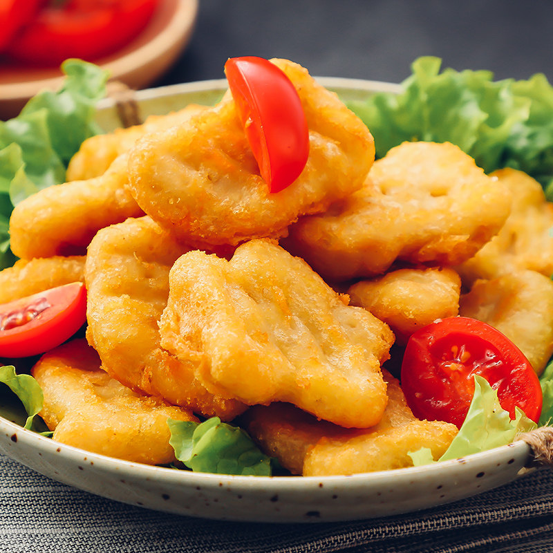 嘉吉原味鸡块1kg 美味小吃上校鸡块鸡排鸡米花沾酱鸡块冷冻