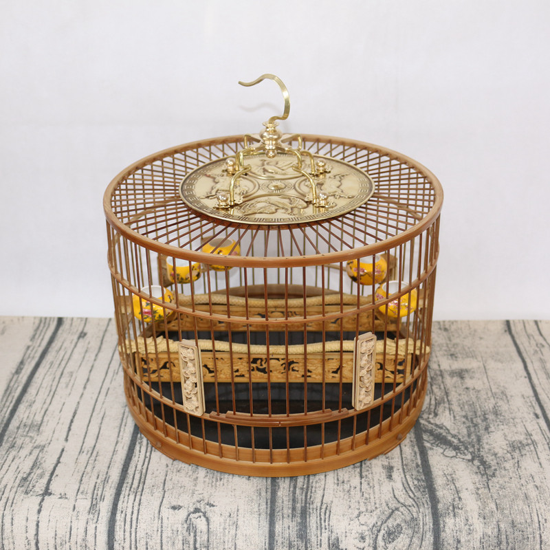 精品手工小号竹子绣眼玉鸟靛颏小型竹制黄豆笼子