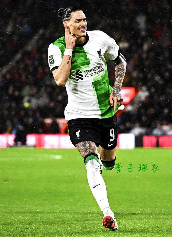 正品利物浦球衣11号萨拉赫2324客场索博斯洛伊努涅斯阿诺德足球服