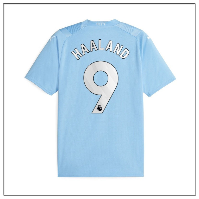 2324曼城主场球衣9号哈兰德短袖球迷版17号德布劳内球员版足球服