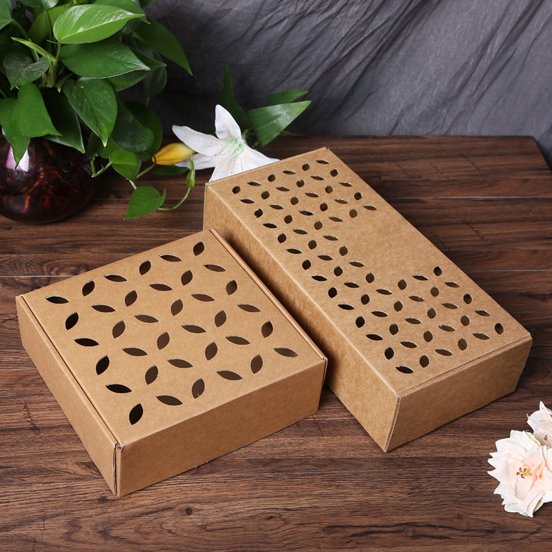 端午节礼盒食品牛皮纸包装盒水果烘焙糕点干货镂空礼品纸盒子定制